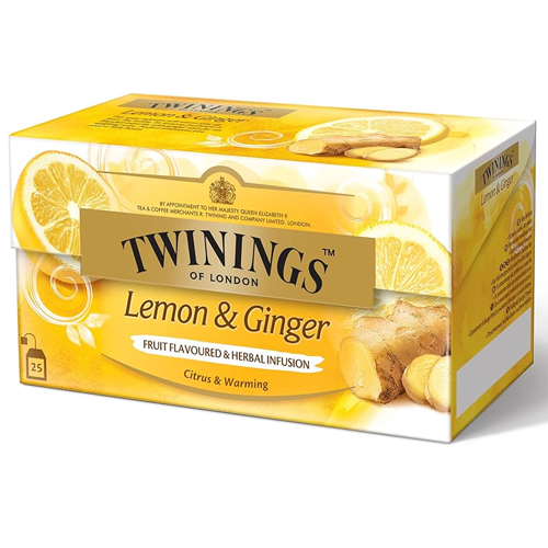 Twining Lemon Ginger 25 Tea Bags Pack